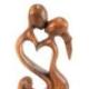 Sculpture bois 20cm "Couple en Fusion" | Preuve d'Amour