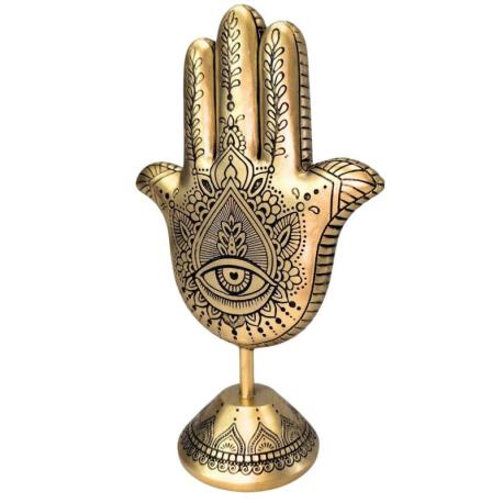 Décoration "Main de Fatma" dorée 23cm | Décoration Spirituelle