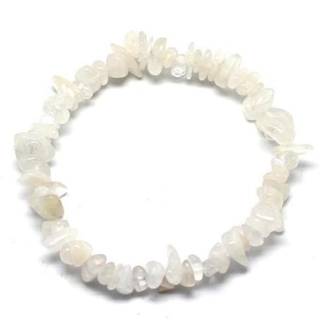 Bracelet baroque Pierre de lune blanche