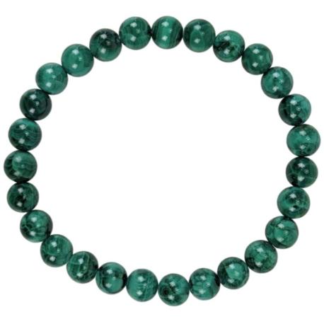 Bracelet en Malachite du Congo AAA | Boules 6mm Bracelet en Malachite du Congo AAA | Boules 6mm