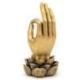 Ornement "Main de Bouddha" dorée 21cm | Décoration Spirituelle