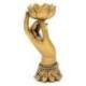 Bougeoir Main de Bouddha dorée 18cm | Décoration Spirituelle