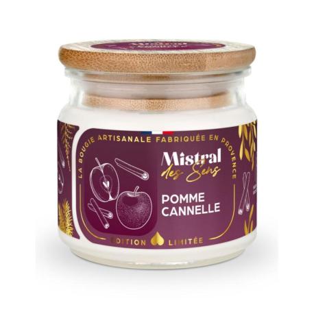 Bougie Parfumée "Pomme Cannelle" Édition Limitée - 40 heures 150ml | Mistral des Sens Bougie Parfumée "Pomme Cannelle" Édition Limitée - 40 heures 150ml | Mistral des Sens