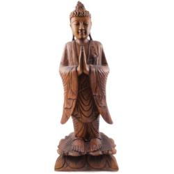 Grande statue de Bouddha debout 60cm en bois sculpté |  Artisanat de Bali