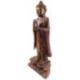 Grande statue de Bouddha Mudra Anjali debout 60cm bois massif sculpté main
