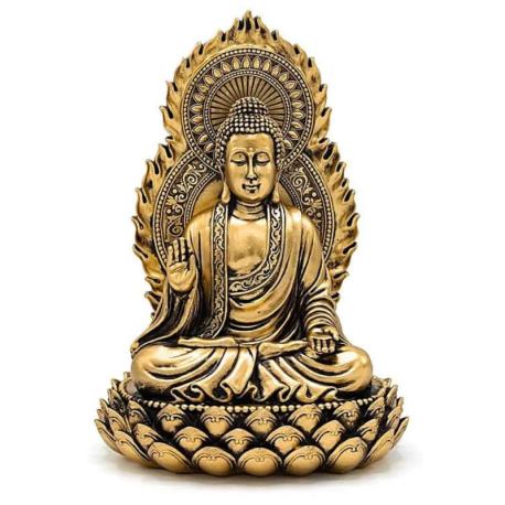Statue Bouddha Shakyamuni Doré 26cm | Décoration Spirituelle