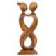 Sculpture sur bois "Amour Infini" 30cm en bois | Cadeau Couple Amoureux