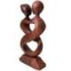 Statuette Couple "Amour Infini" 20cm en bois | Art Romantique