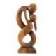 Statue Abstraite Couple enlacé Infini 30cm en bois | Cadeau d'Amour