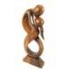 Statue Abstraite Couple enlacé Infini 30cm en bois | Cadeau d'Amour