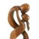 Statue Abstraite Couple enlacé Infini 30cm en bois | Cadeau d'Amour
