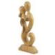 Statue Abstraite "Couple en Fusion" 30cm en bois | Cadeau de Lune de Miel