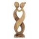 Statue Abstraite Couple Amour Infini 50cm en bois | Cadeau de Mariage