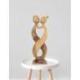 Statue Abstraite Couple Amour Infini 50cm en bois | Cadeau de Mariage
