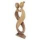 Statue Abstraite Couple Amour Infini 50cm en bois | Cadeau de Mariage