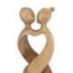 Statue Abstraite Couple Amour Infini 50cm en bois | Cadeau de Mariage