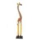 Statue Girafe debout 100cm création artisanale en bois.