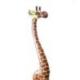 Statue Girafe debout 100cm création artisanale en bois.