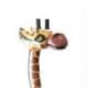 Statue Girafe debout 100cm création artisanale en bois.