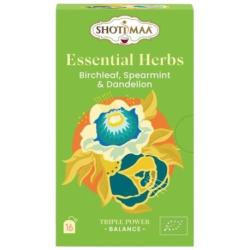 Infusion Bio "Équilibre Basique" Feuille de Boulot, Menthe Verte & Pissenlit | Shoti Maa - Gamme Triple Pouvoir