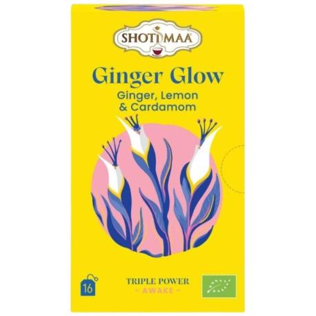 Infusion Bio "Ginger Glow" Gingembre, Citron & Cardamome | Shoti Maa - Gamme Triple Pouvoir