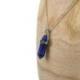 Collier acier + pendentif pointe Lapis Lazuli
