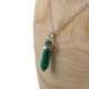Collier doré + pendentif pointe Malachite verte