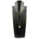 Collier pendentif coquillage Œil de Sainte Lucie + chaîne acier