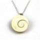 Collier pendentif coquillage Œil de Sainte Lucie + chaîne acier