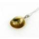 Collier pendentif coquillage Œil de Sainte Lucie + chaîne acier