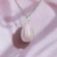 Collier Opale rose des Andes - pendentif pierre roulée + chaîne