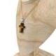 Collier  "Croix" en Oeil de Tigre