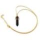 Collier doré + pendentif pointe Onyx