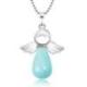 Collier  "Mon Ange gardien" en Howlite turquoise