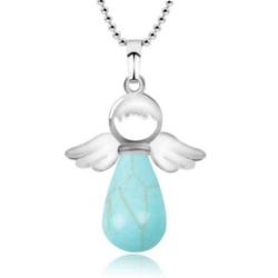 Collier  "Mon Ange gardien" en Howlite turquoise