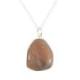 Collier Pierre de Lune Adulaire | pendentif pierre roulée + chaîne argentée