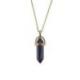 Collier doré + pendentif pointe Pierre de Soleil Bleu