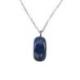 Collier Lapis Lazuli AB | Pendentif pierre roulée + chaîne argentée