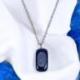 Collier Lapis Lazuli AB | Pendentif pierre roulée + chaîne argentée