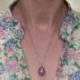 Collier Améthyste | Pendentif pierre roulée + chaîne argentée