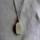 Collier Pierre de lune grise | Pendentif pierre roulée + chaîne argentée