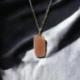 Collier Pierre de lune rose | Pendentif pierre roulée + chaîne argentée