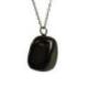 Collier Shungite | Pendentif pierre roulée + chaîne acier