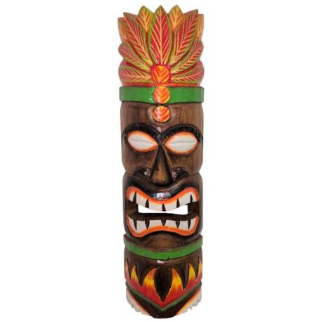 Masque mural Tiki 50cm en Bois | Tradition Hawaïenne