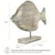 Statue Poisson en bois patiné 40cm - Décoration Marine