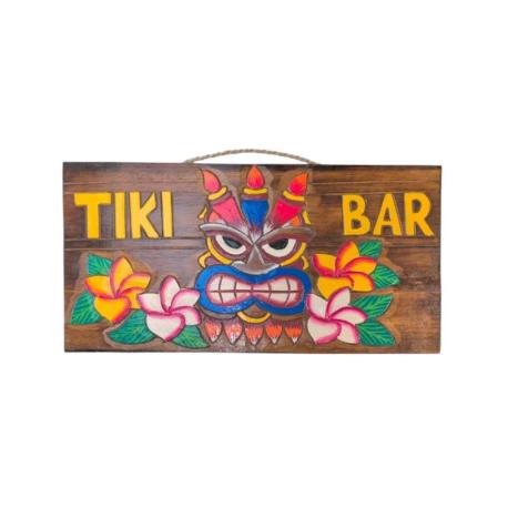 Panneau "Tiki Bar" 50x25cm en bois | Ambiance Tropicale