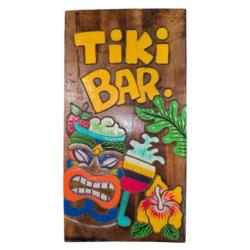 Panneau "Tiki Bar" 40x21cm en bois | Ambiance Tropicale