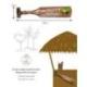 Pagaie murale "Happy Hour" 60x12cm en bois | Déco Bar Tropical