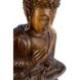 Statue de Bouddha assis sur lotus 40cm Bois sculpté main