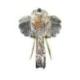 Tête d'éléphant murale en bois 40cm | Style trophée de chasse